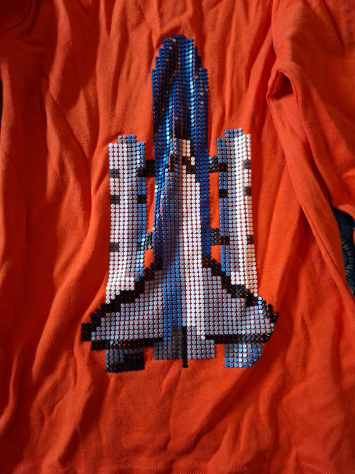 Tee-shirt 10 ans fusée - photo numéro 2