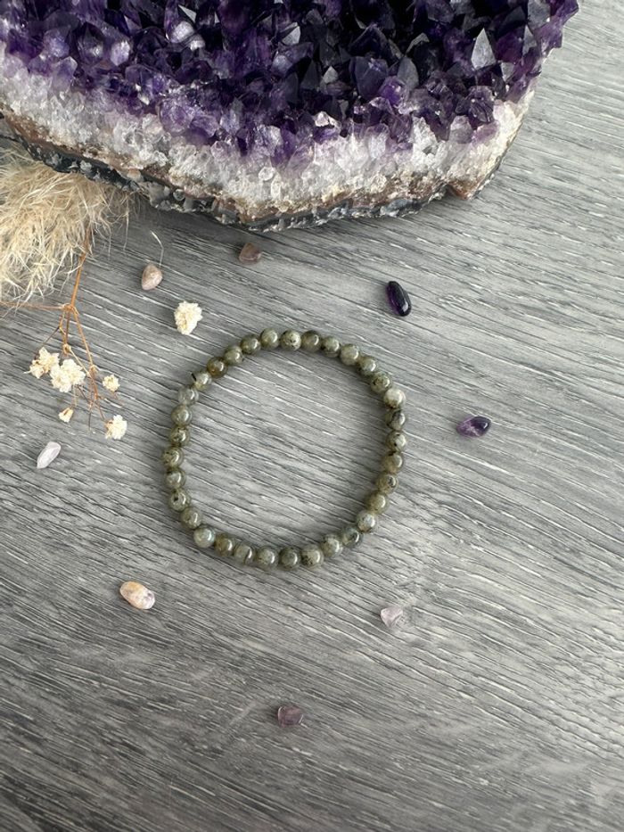 Bracelet perles en labradorite de Madagascar - Pierre naturelle - photo numéro 2