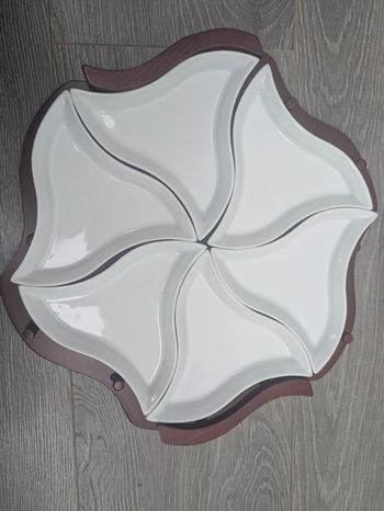 Plateau bois coupelles apéritif 