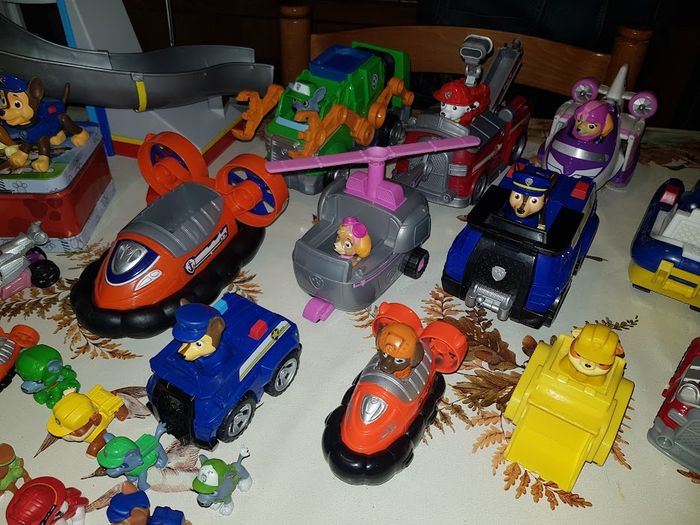 Gros lot pat patrouille paw patrol - QG Tour de controle + véhicules + figurines + jeu marionnette - photo numéro 6