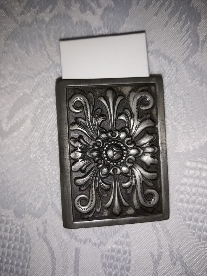 Faby2800 Porte-boîte allumettes vintage en étain norvégien par Astri Holthe - photo numéro 4