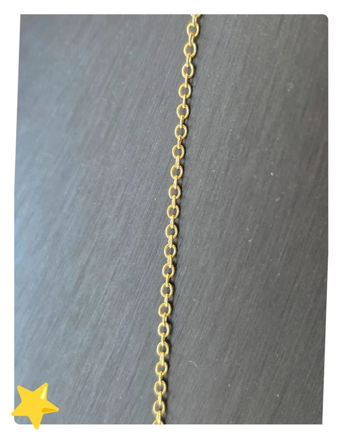 Collier argent plaquage dorée pendentif nacré - photo numéro 6