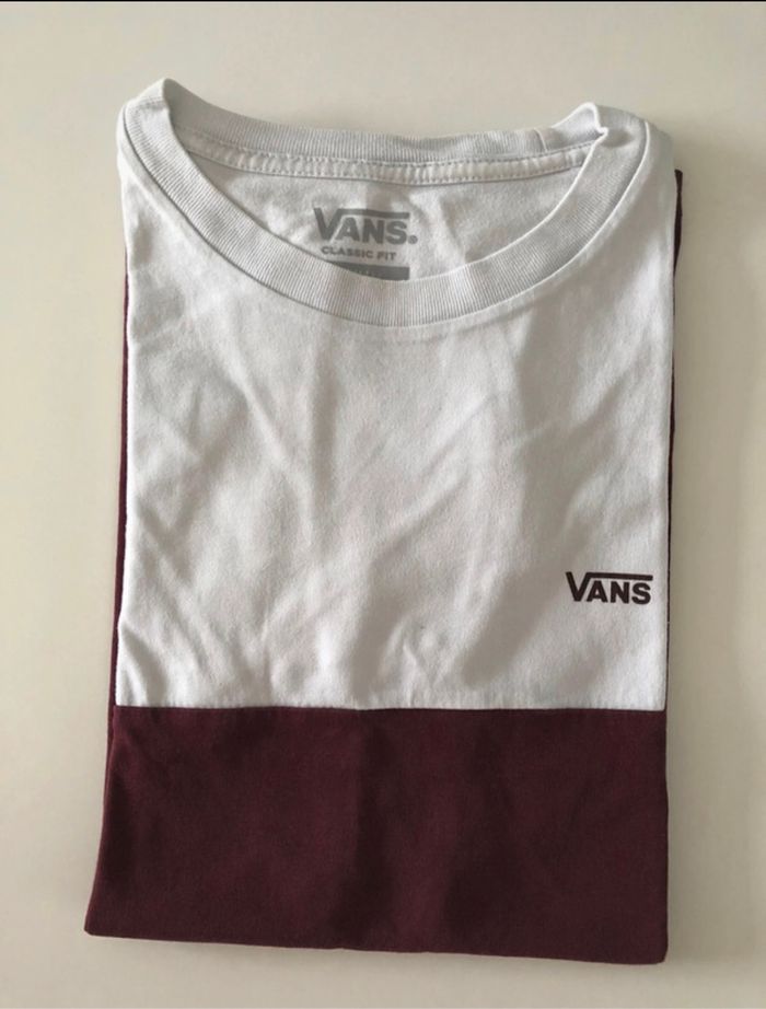 Tee shirt blanc bordeaux