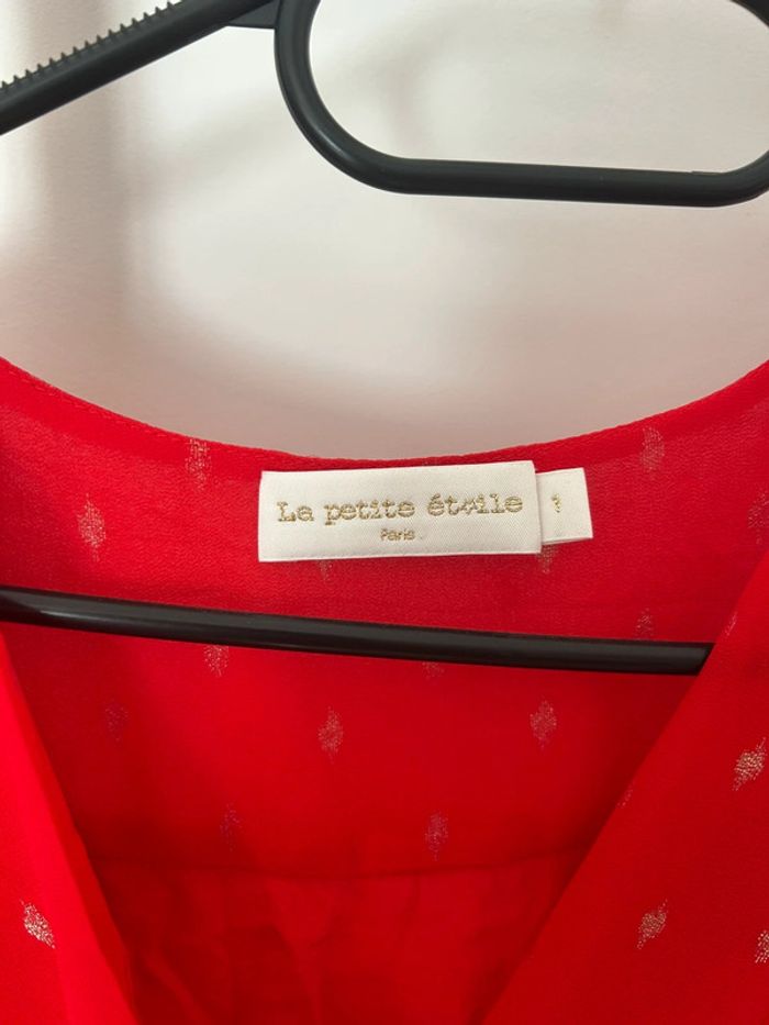 Robe longue rouge et dorée la petite étoile - photo numéro 8