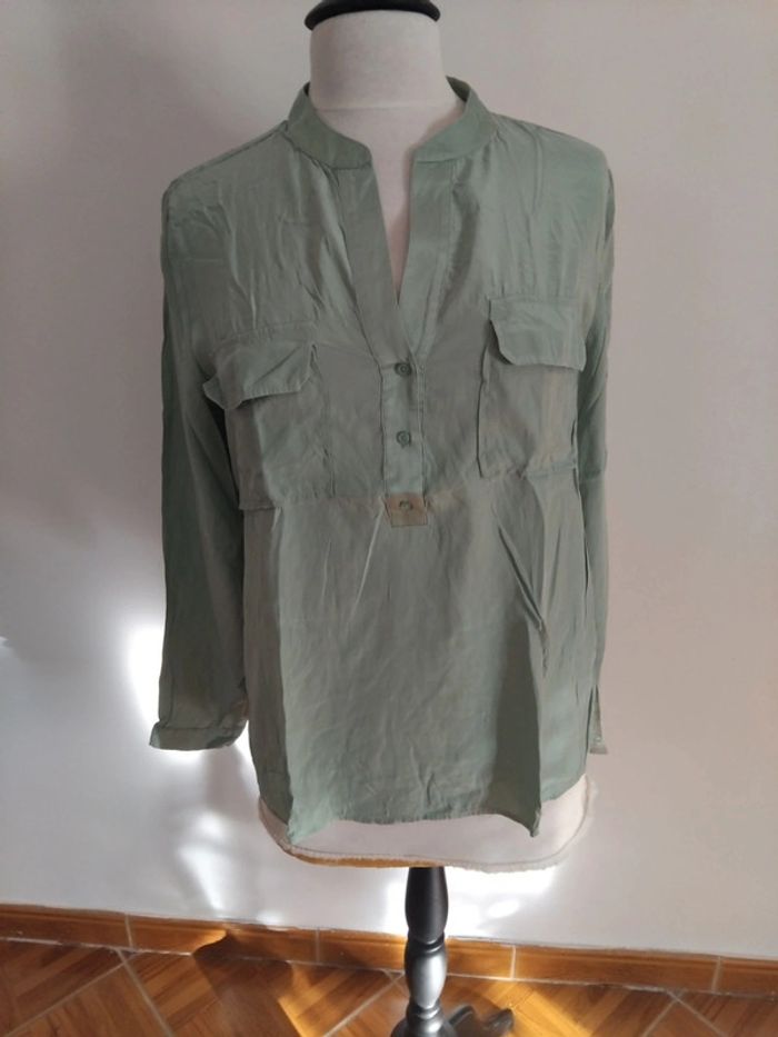 Chemise Caroll t44 100%soie - photo numéro 5