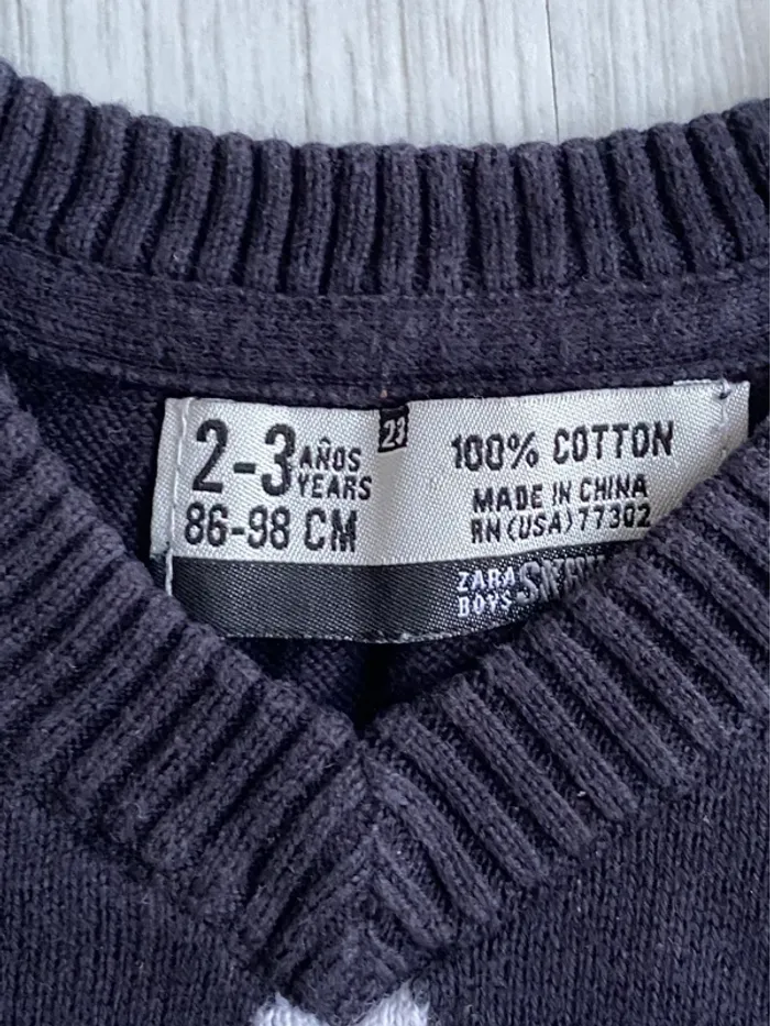 Pull sans manche taille 2/3 ans Zara - photo numéro 2