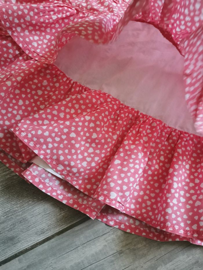 Jupe rose à cœurs blancs à volants pour 6 ans - photo numéro 6