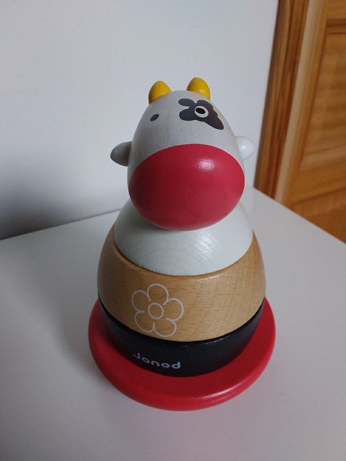 3 jouets en bois Janod : puzzle, culbuto et renard à promener - photo numéro 7