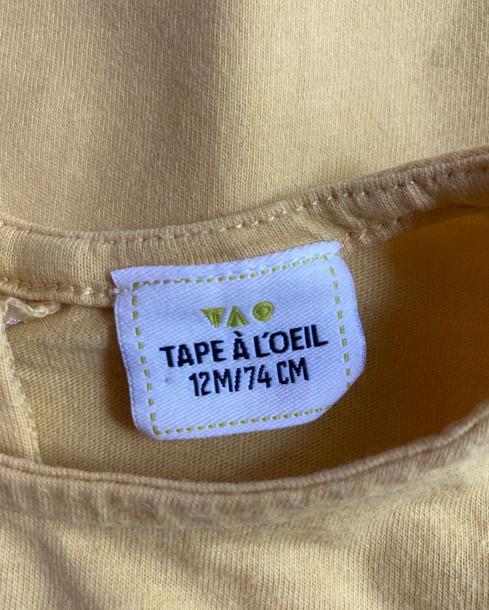 Tee-shirt avec coeur en relief taille 12 mois - photo numéro 4