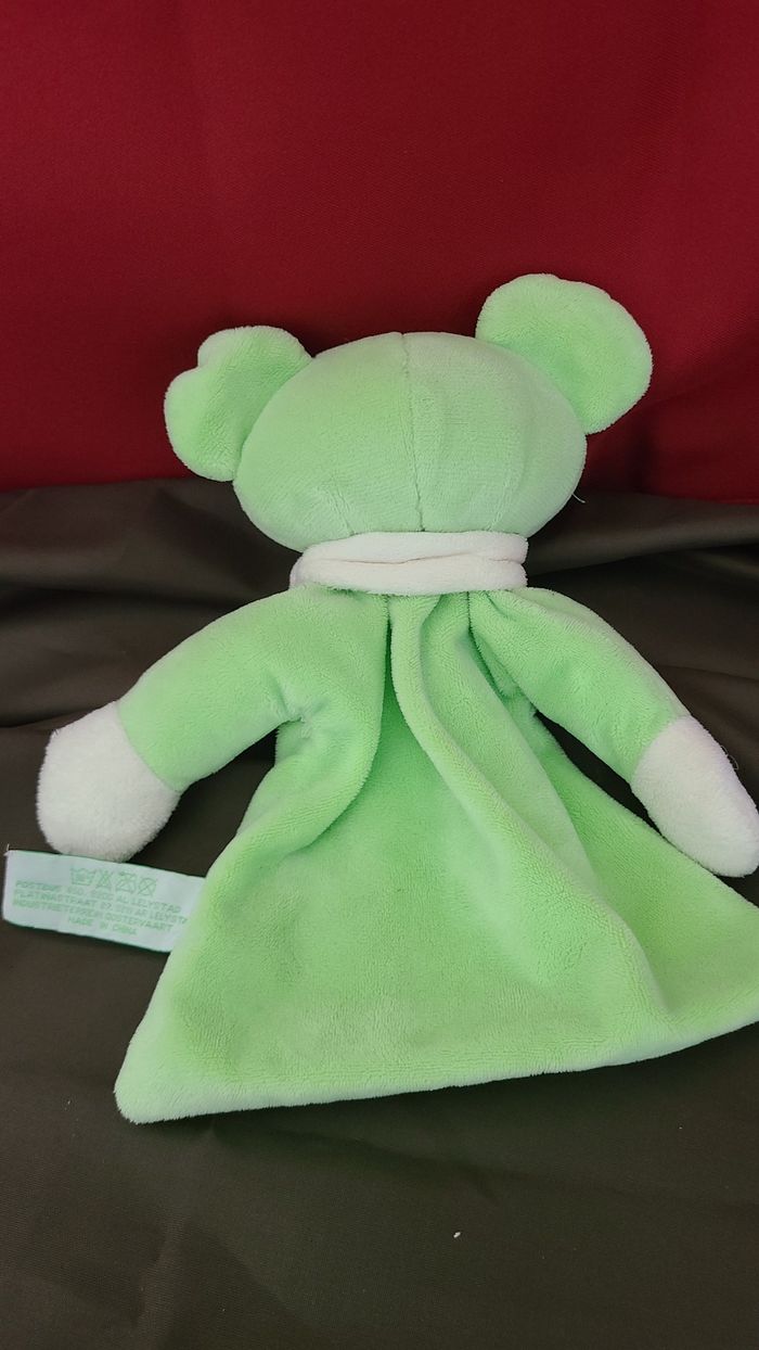 Souris TIAMO doudou peluche vert - photo numéro 2