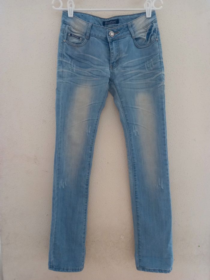 Pantalon jeans Femmes délavé Taille : 38