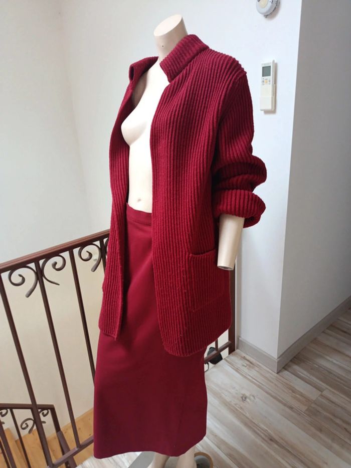 Long Gilet laine Manoukian T2 et jupe assortie - photo numéro 2