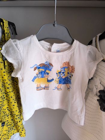 🎀 T-shirt Mayoral Blanc - 6 mois