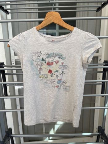 T-shirt gris et multicolore taille 10 ans Dpam