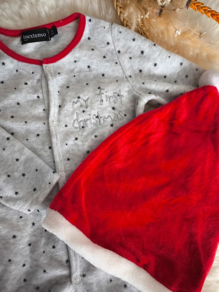 🎅🏻 Pyjama de Noël First Christmas avec son bonnet 9 mois 🎅🏻 - photo numéro 2
