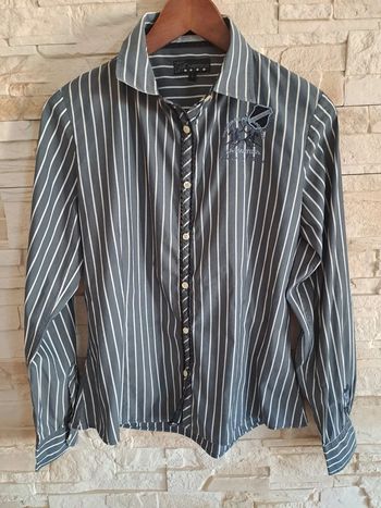 Chemise femme la Martina t4 tbe gris blanc rayé