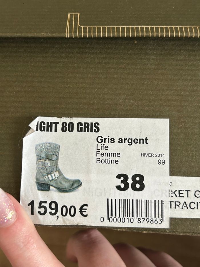 Bottines grises et argentées neuves Life pointure 38 (valeur 159€) - photo numéro 9