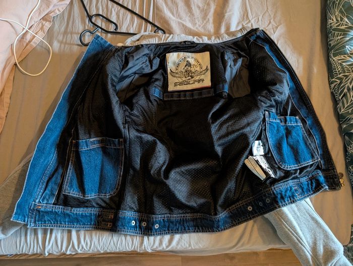 Blouson jean moto avec coque homme - photo numéro 6