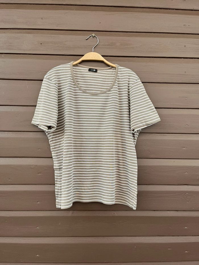 T-shirt rayé Autre Ton - photo numéro 2