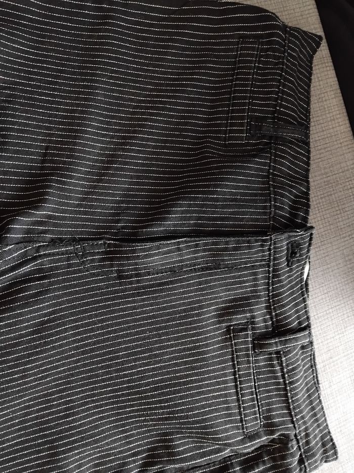 Pantalon stretch noir rayures blanches tbe - photo numéro 8