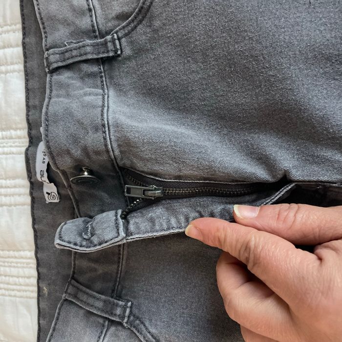 Jean skinny  gris délavé - photo numéro 2