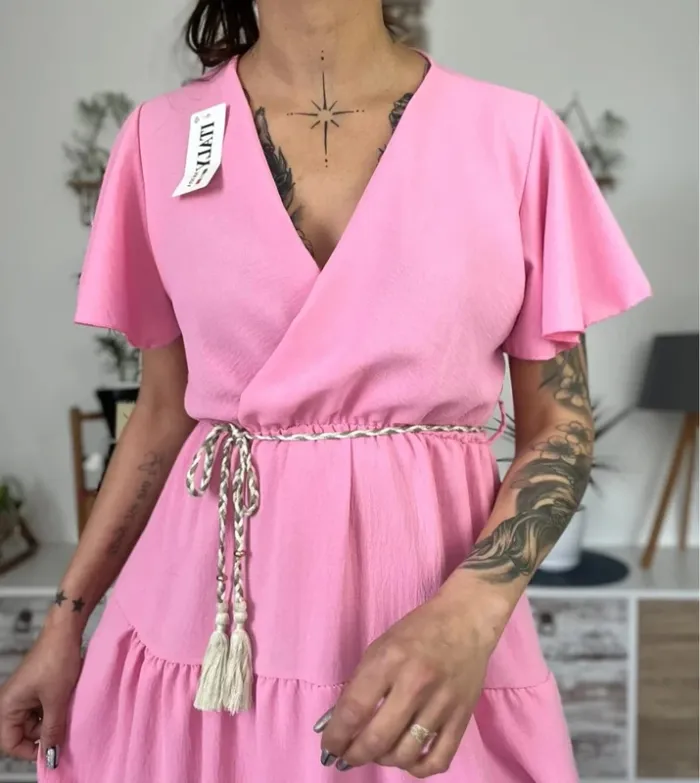 SOLDE Robe bohème fluide légère taille élastique taille unique - Italy moda - neuf - photo numéro 5