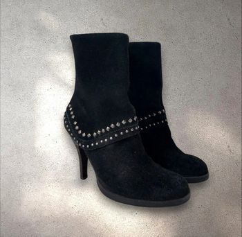 Bottines à talons en daim noir San Marina pointure 36 excellent état