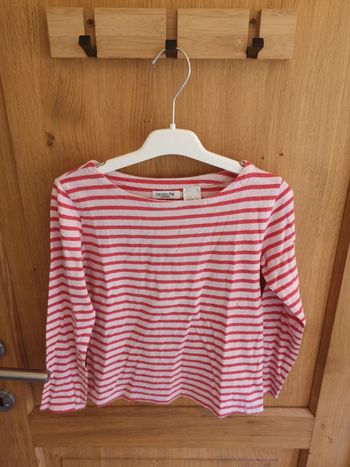 T-shirt à longues manches en rose et rouge La Redoute 128 cm