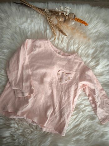 🩷 T-shirt manches longues Vertbaudet 9 mois 🩷