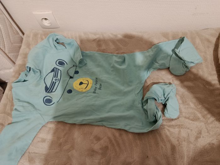 Lots de 3 pyjamas entier avec pieds - photo numéro 4