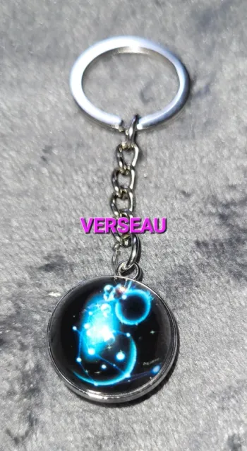 Porte-clés signe astrologique verseau