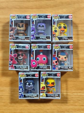 LOT 8 Figurines Bitty Pop! Five Nights At Freddy's - La Bande Classique + Nightmares !