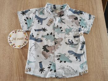 Chemise dinosaures 24mois tbe