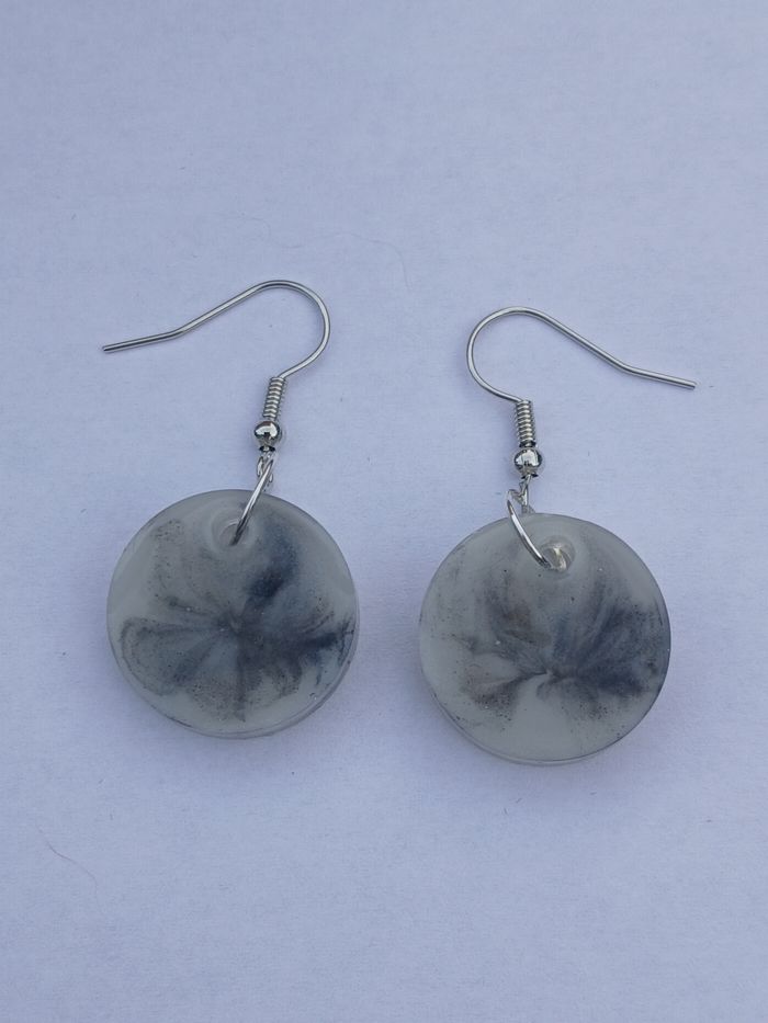 Boucles d'oreilles effet marbre