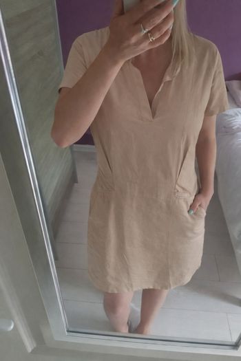 Magnifique robe beige d'été taille 36 Lacoste 