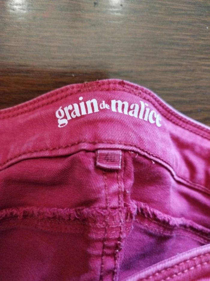 Jeans bordeaux droit Grain De Malice L/40 - photo numéro 11