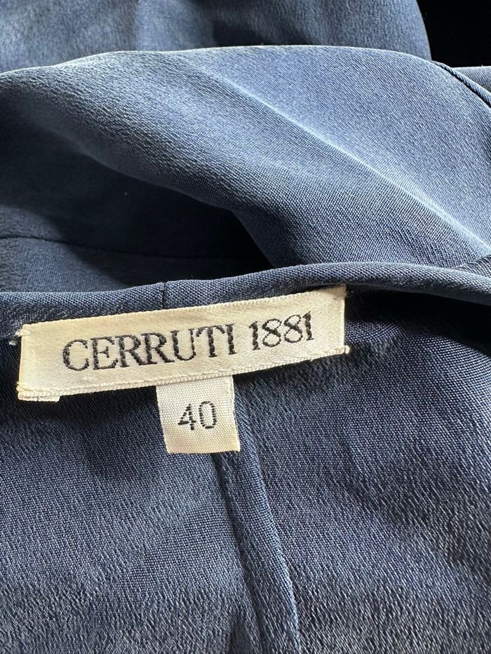 Robe longue oversize ouverte bleue marine Cerruti Vintage T40 L - photo numéro 8