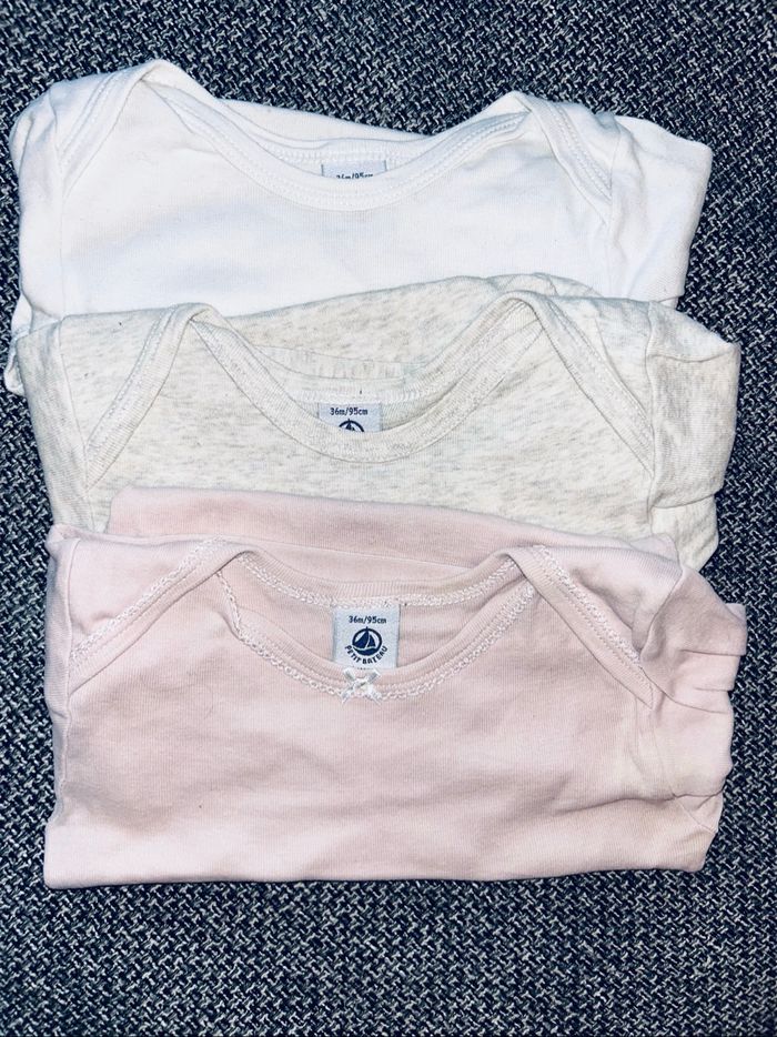 Lot 3 body 36 mois petit bateau manches longues