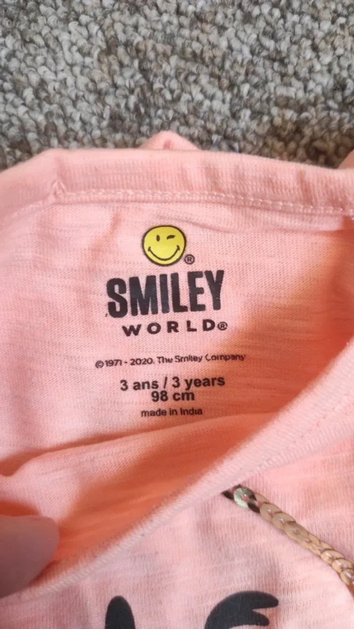 Débardeur orange 3 ans smiley - photo numéro 4