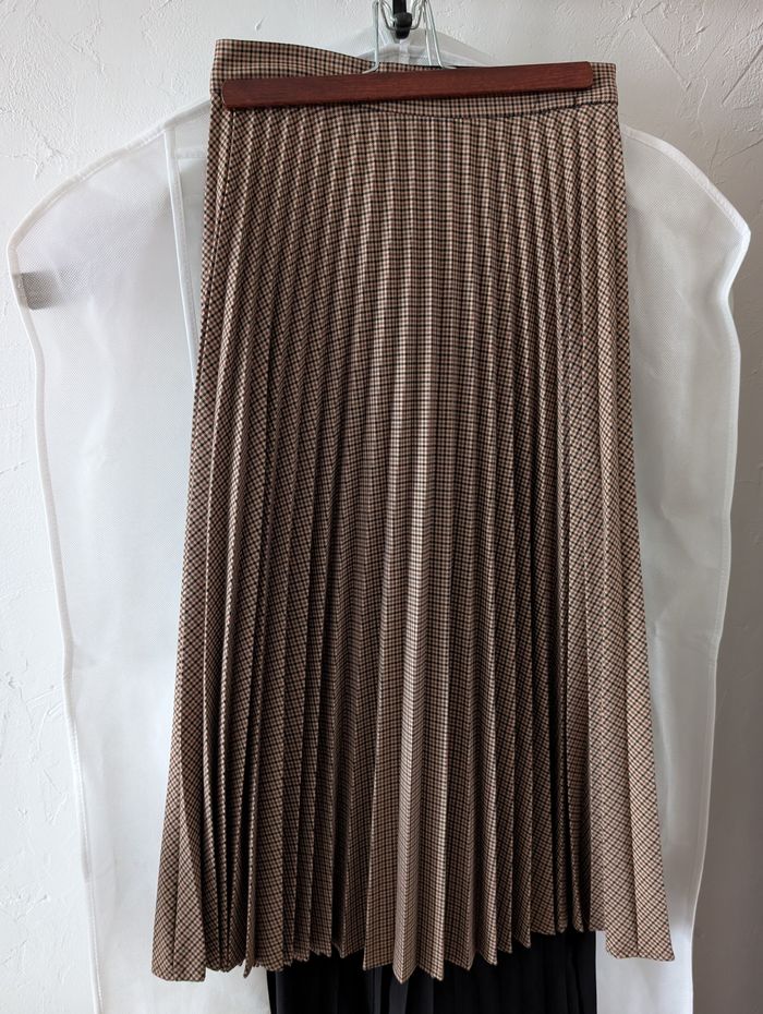 Jupe longue Zara taille 34 bruns carreaux - photo numéro 10