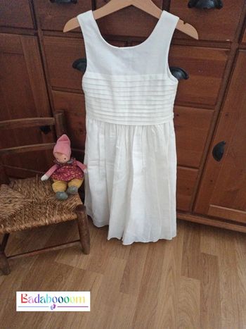 Robe jacadi blanche tbe 6 ans