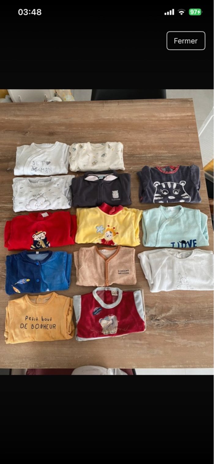 Lot de 13 pyjamas 3 mois garçon