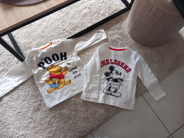 Lot 2 tee-shirt manches longues 92 cms