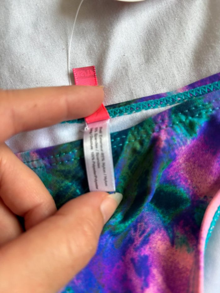 Bas de maillot de bain bikini multicolore motif feuillage Ardene taille XS/34 neuf - photo numéro 5