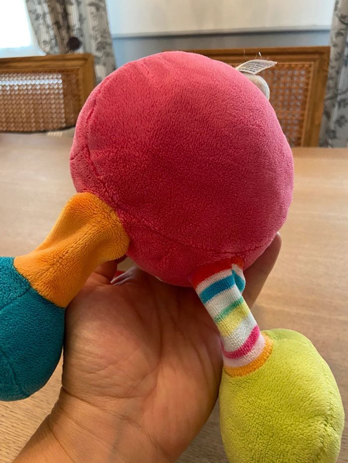 Lapin coloré en velours BabySun - photo numéro 8