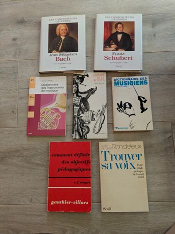 Lot de 7 livres compositeurs musique