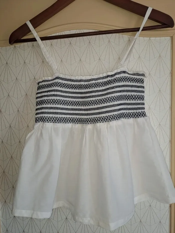 Débardeur femme Jennyfer bleu et blanc tbe comme neuf S - photo numéro 4