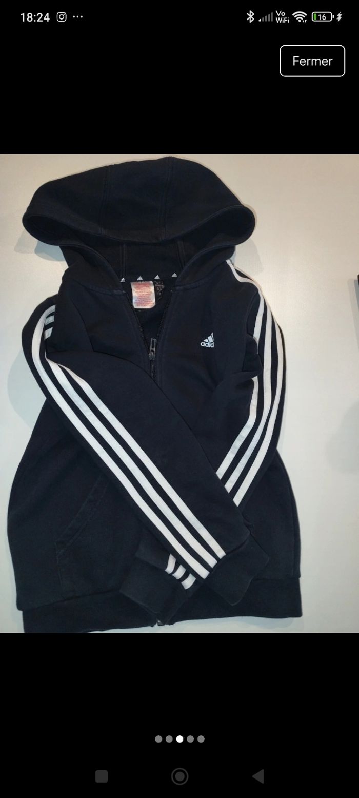 Veste adidas mixte  9 10 ans - photo numéro 3