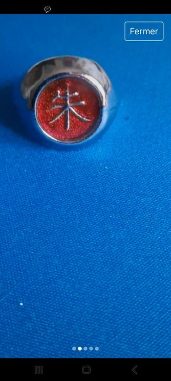 Chevalière réglable générique naruto neuf