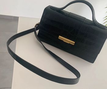 Sac bandoulière modèle Exo Ily en cuir Lancaster croco